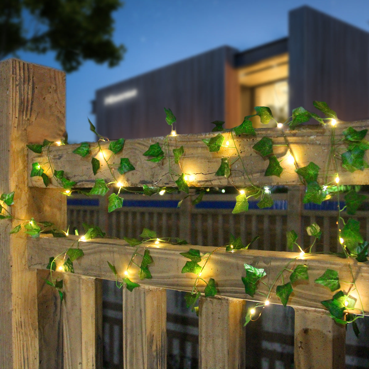 Artificial Leaves Simulated Copper Wire Lighting Chain Festival