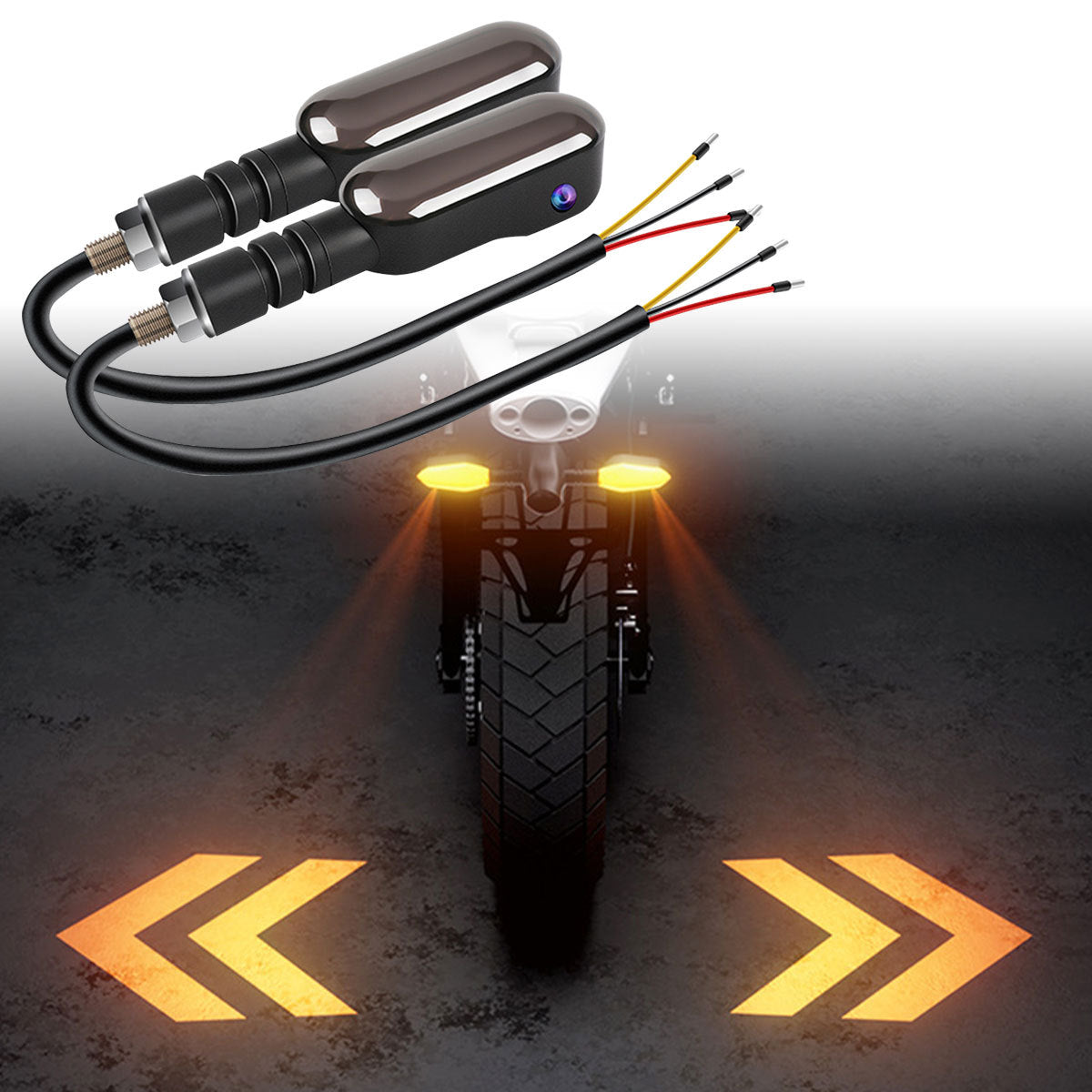 Véhicule électrique 12V Projecteur de motocycle haute luminosité cristal transparent multi-couleur LED Tai