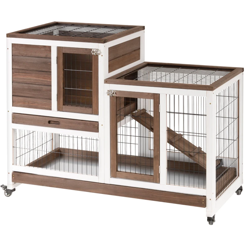 Lapin en bois Hutch Élevé Bunny Cage