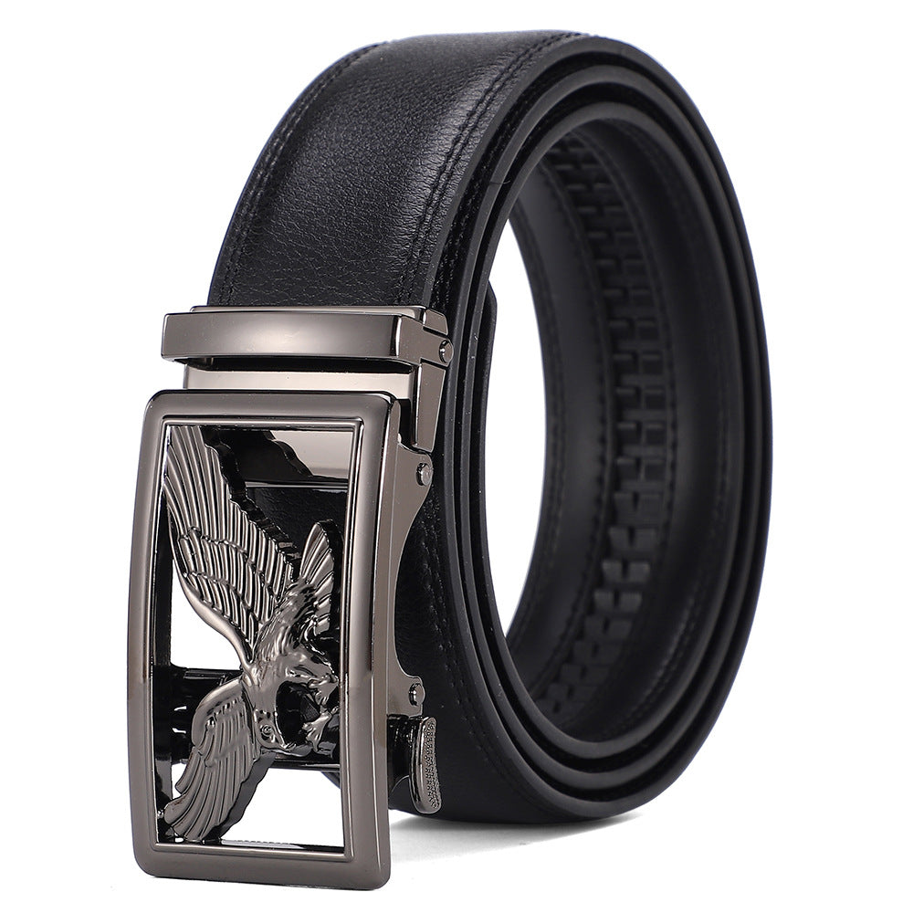 Ceinture en cuir véritable pour hommes avec boucle automatique Premium