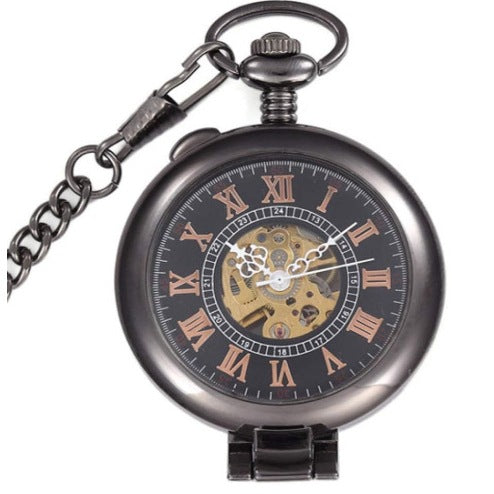 Montre de poche mécanique semi-automatique de style romain
