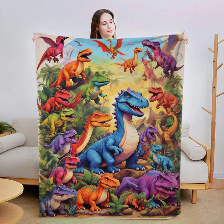 Couverture de dinosaure en flanelle