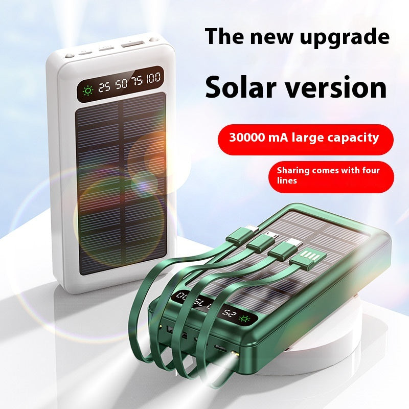 Solar avec câble Power Bank 30000 MA Alimentation mobile