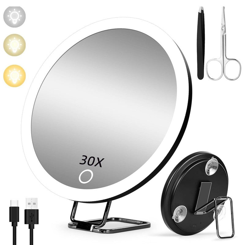 30X Miroir grossissant avec lumières
