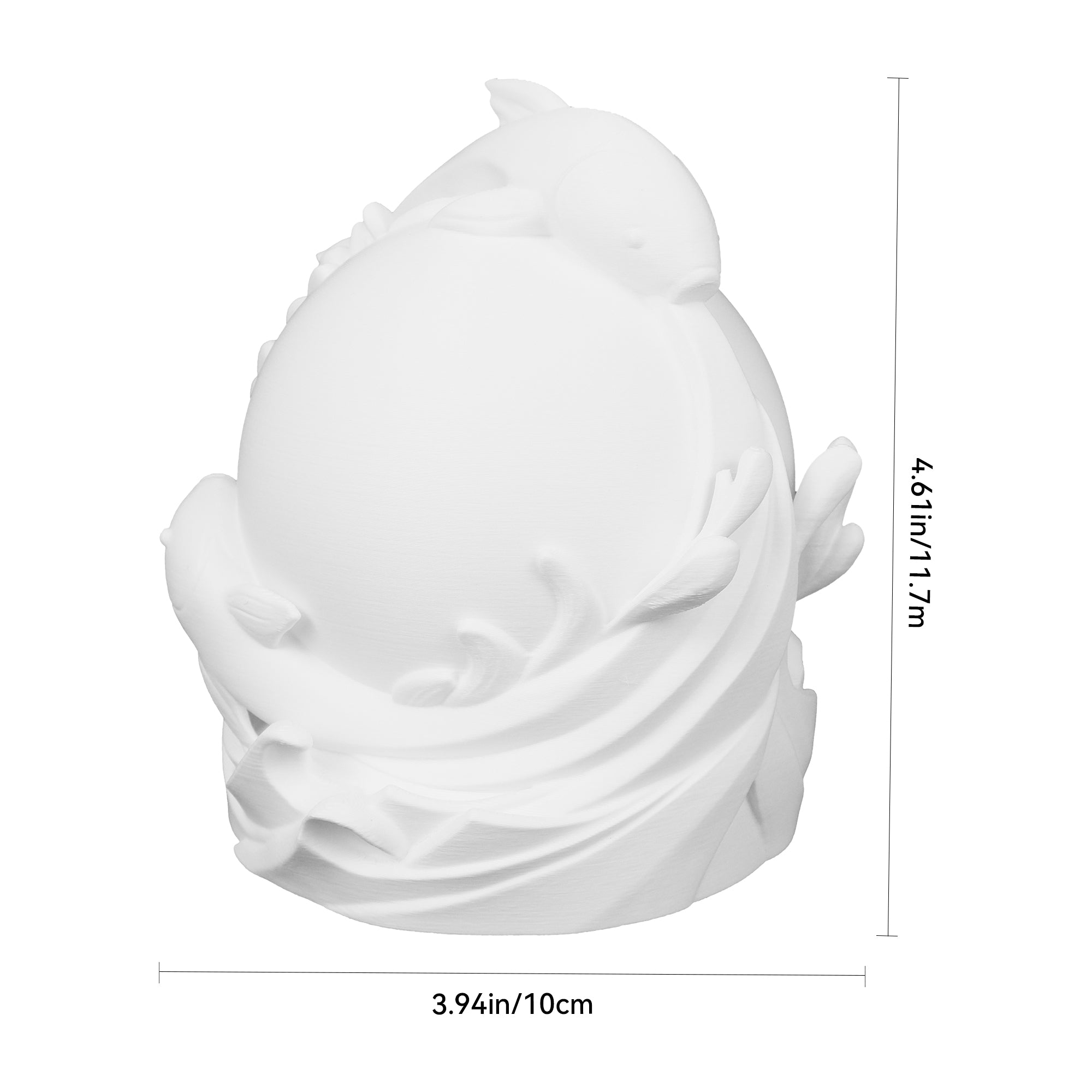 Lampe de table de poisson Koi imprimé 3D