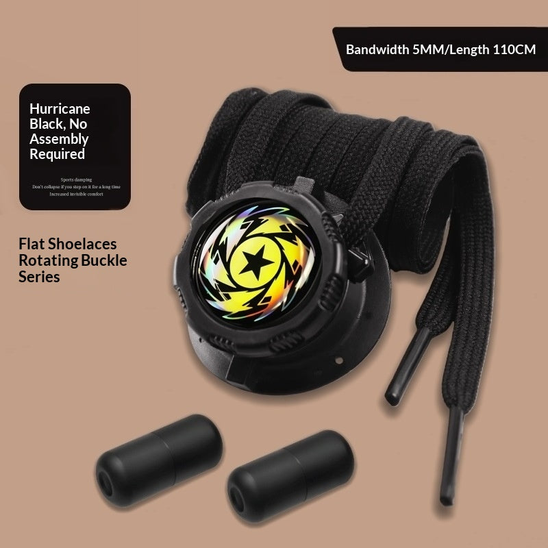 Rotation Bouton Shoelaces Pour les gens paresseux Pas besoin d'attacher la boucle de chaussure