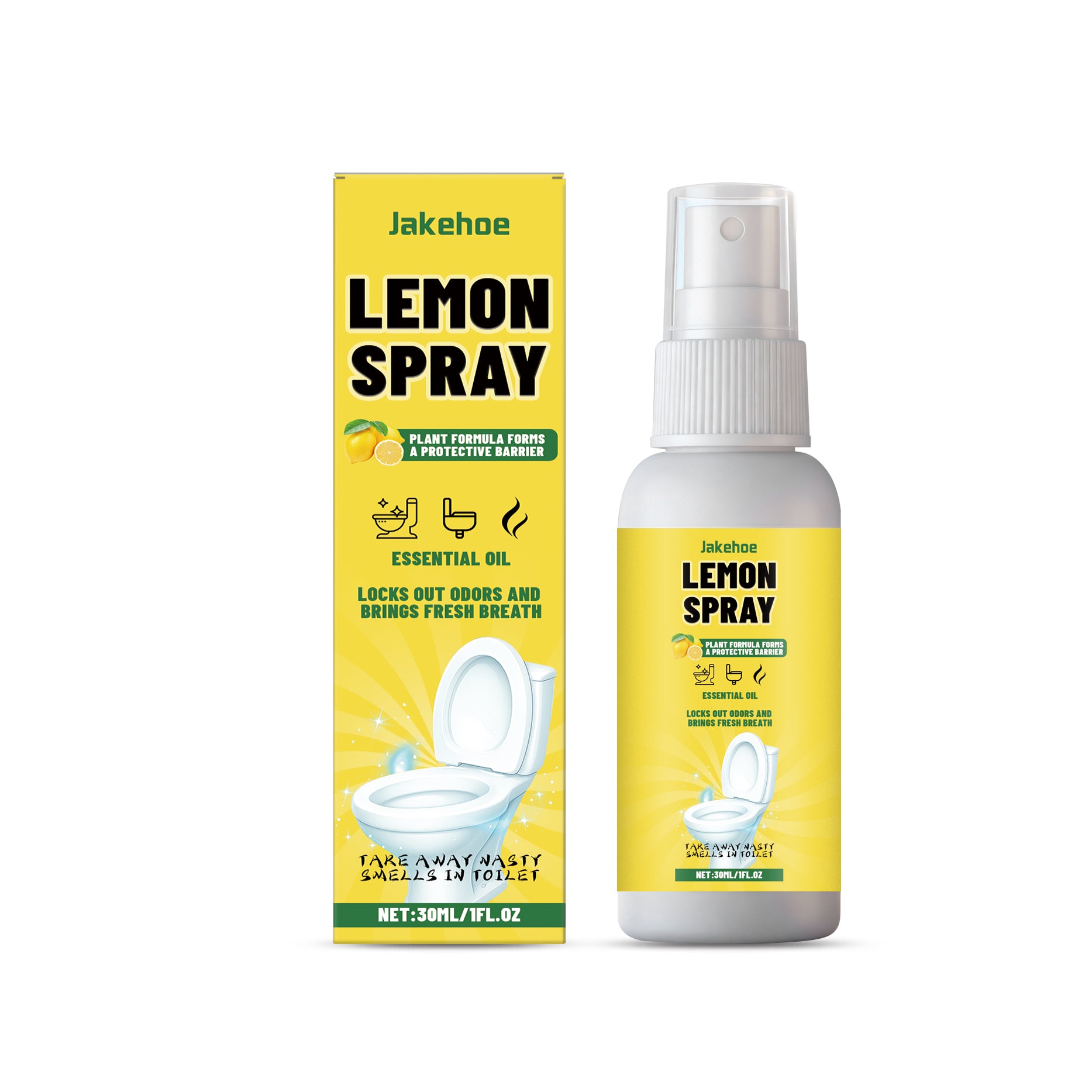 Spray de désodorisation des toilettes Saveur de citron 30ml1box