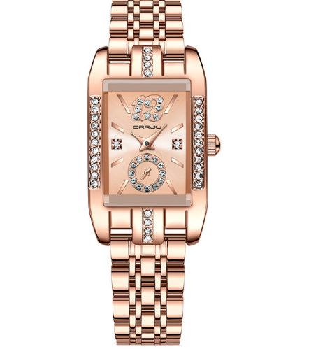 Simple square stainless steel fashion watch
