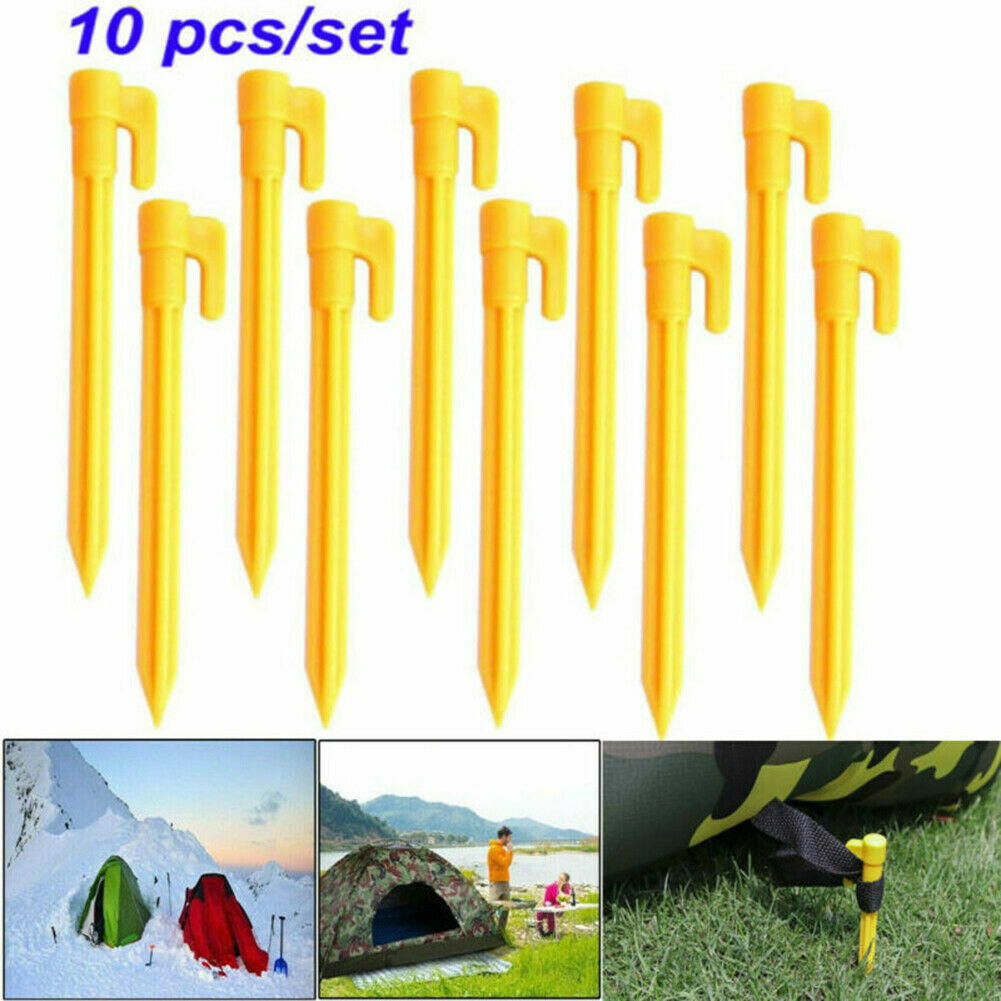 10X Tente en plastique auvent Pèlerins Nails Sand Ground Stakes Camping extérieur