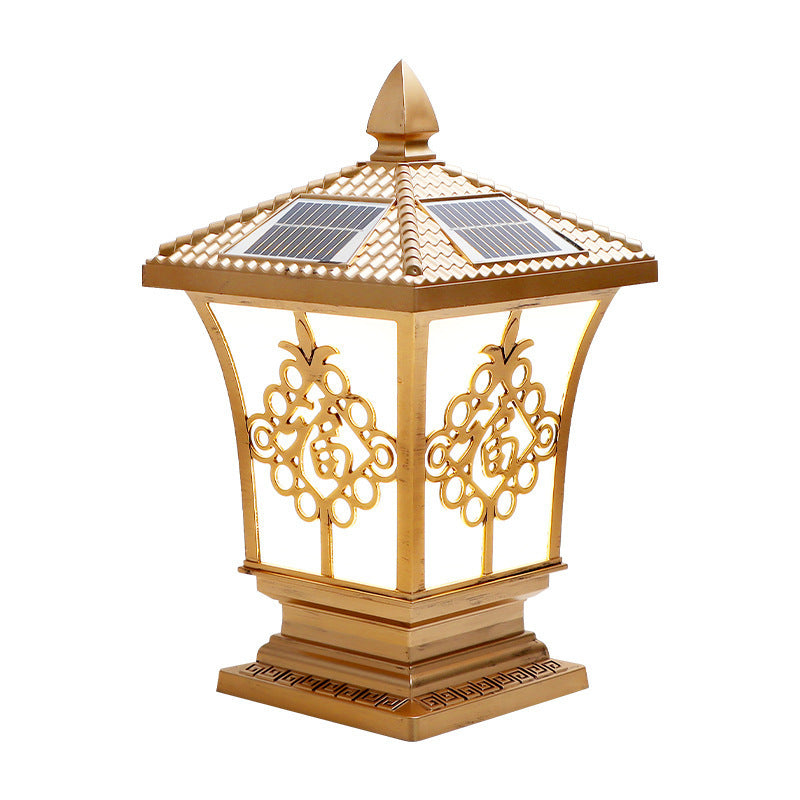 Lampe solaire à pilier extérieur étanche