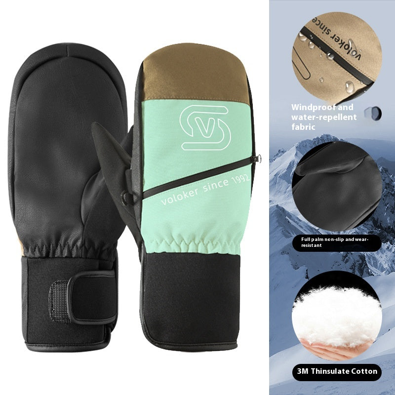 Chaud avec Velvet imperméable à l'eau Cinq gants d'écran tactile doigt