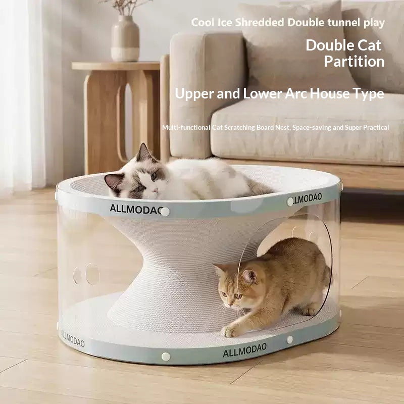 Tout-en-un Sans installation Chat Scratcher Tunnel Jouet