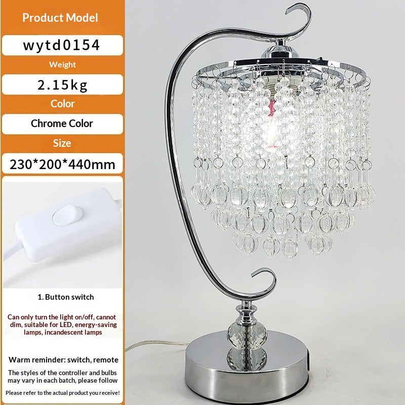 Chambre à coucher Creative Crystal Bedside de luxe de haute qualité lampe de table de luxe