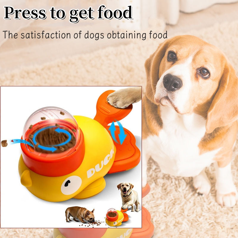 Dog Puzzle Feeder Interactive Pet Food Treat Dispenser Cartoon Duck Design Animaux antidérapants