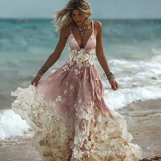 Robe Maxi Imprimée à la mode