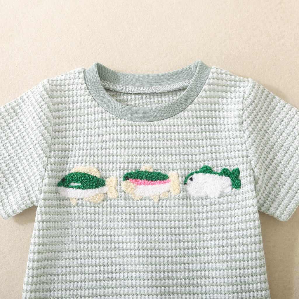 Top bébé à manches courtes et ensemble de shorts