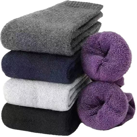 Chaussettes thermiques en cachemire doublées de polaire