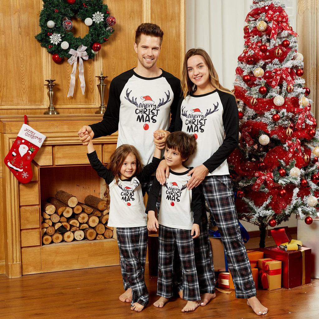 Ensemble de pyjamas à manches longues pour enfants d'enfants de Noël