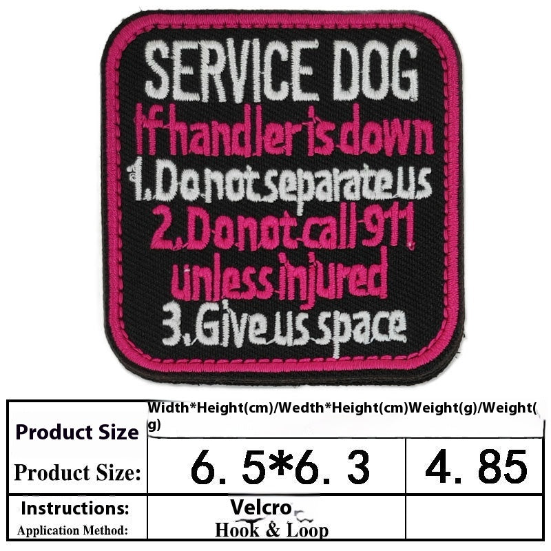 Accessoires de chien de chien Brodé Velcro Vêtements de chien Sticker décoratif Broderie informatique