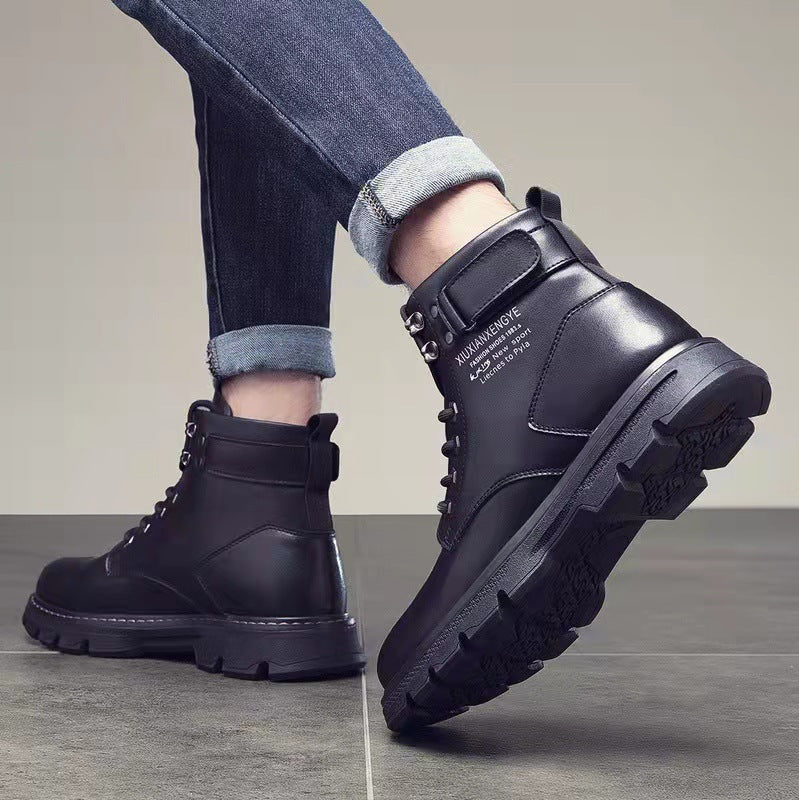 Hommes mi-à haut-top bottes en style coréen