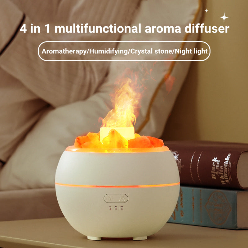Simulacre de pierre de sel Flame Aromathérapie Machine