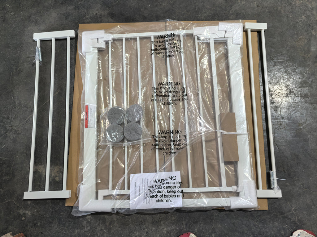 29,5-45,3" Wide Baby Gate avec protecteur mural pour escaliers