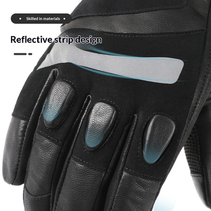 Gants d'hiver en plein air à écran tactile avec doublure en polaire imperméable et coupe-vent pour