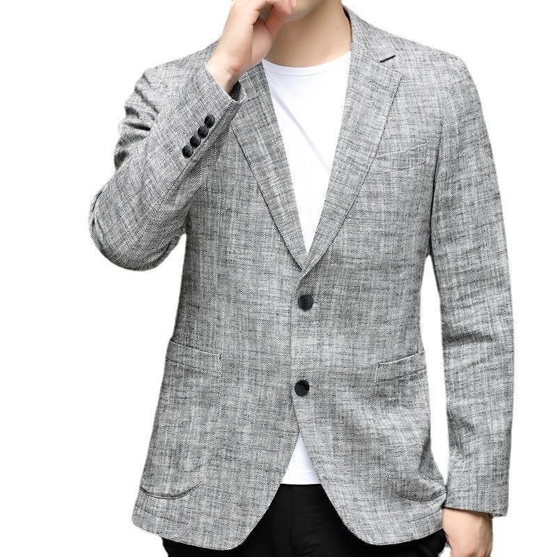 Veste élégante et minimaliste à manches longues avec un collier pour homme