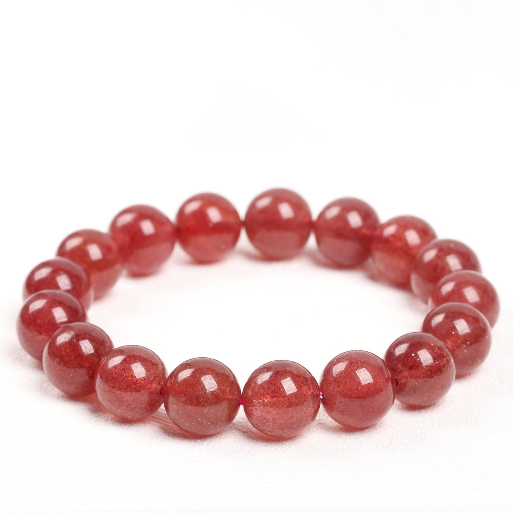 Bracelet à quartz fraise naturel
