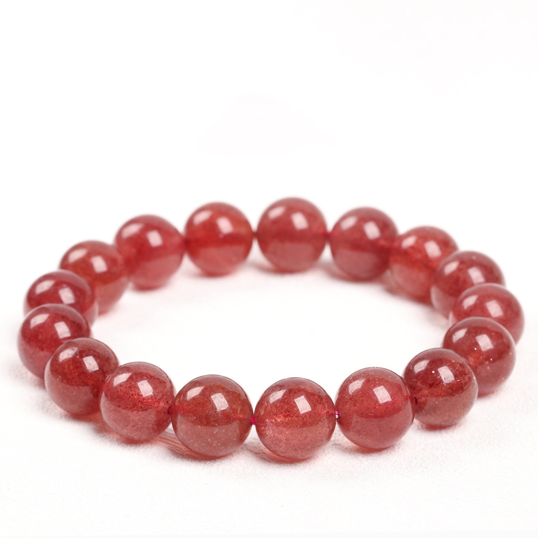 Bracelet à quartz fraise naturel