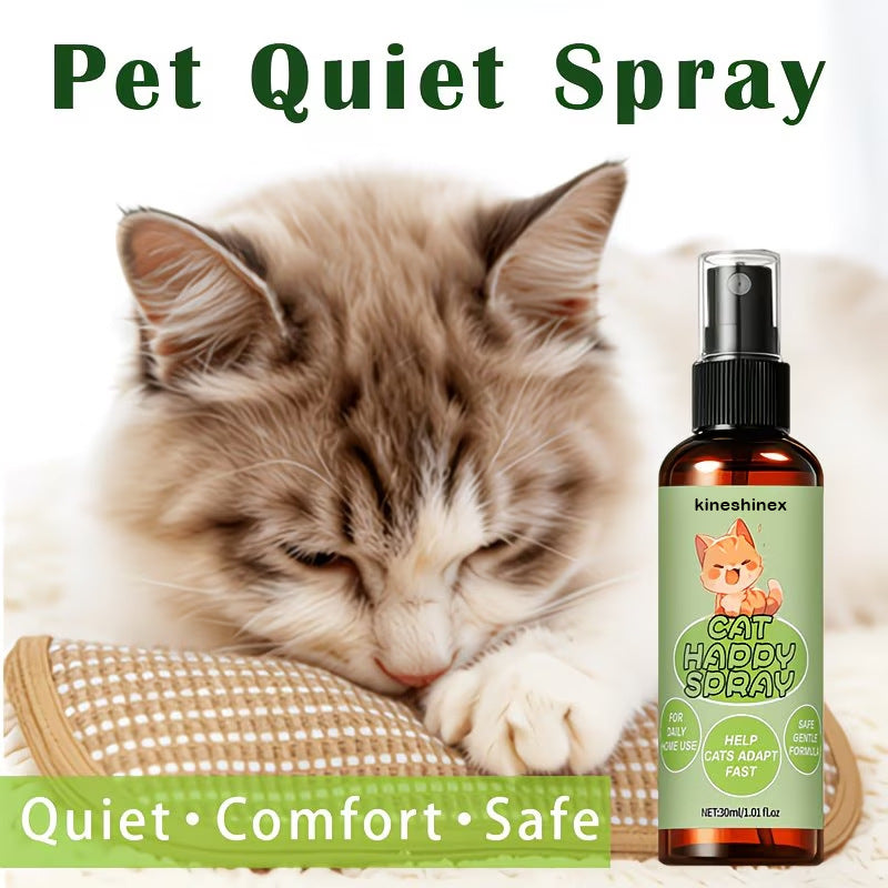 Le spray apaisant animal aide les animaux à s'adapter rapidement aux environnements bruyants