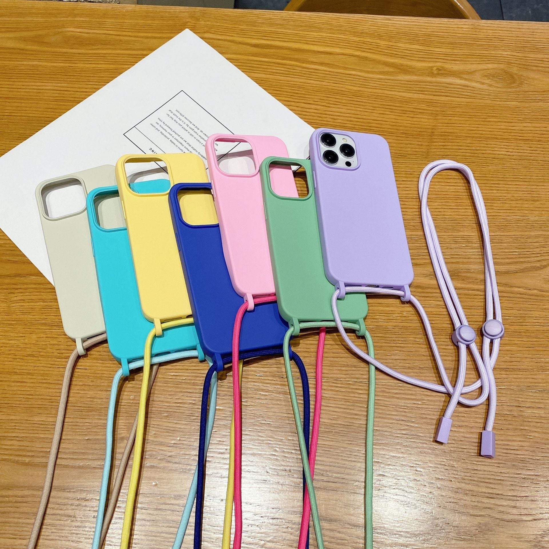 Étui téléphonique Lanyard minimaliste épais
