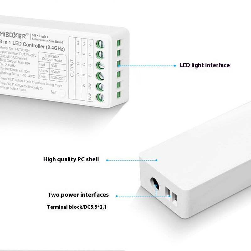 24G Remote Control Smart Temperature Controller and Color Changing