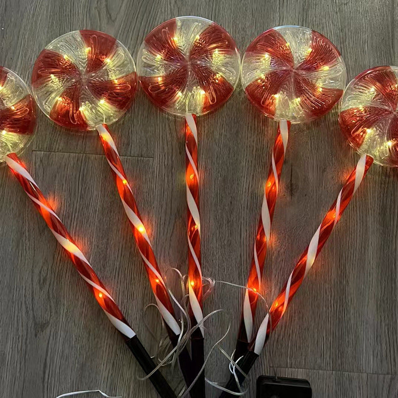 Luminaire de pelouse de Noël acrylique de l'atmosphère LED d'insertion au sol