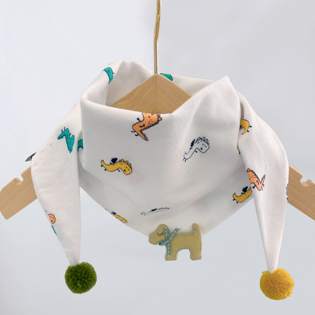 Style coréen coton-linen Plaid enfants écharpe polyvalent et facile à assortir
