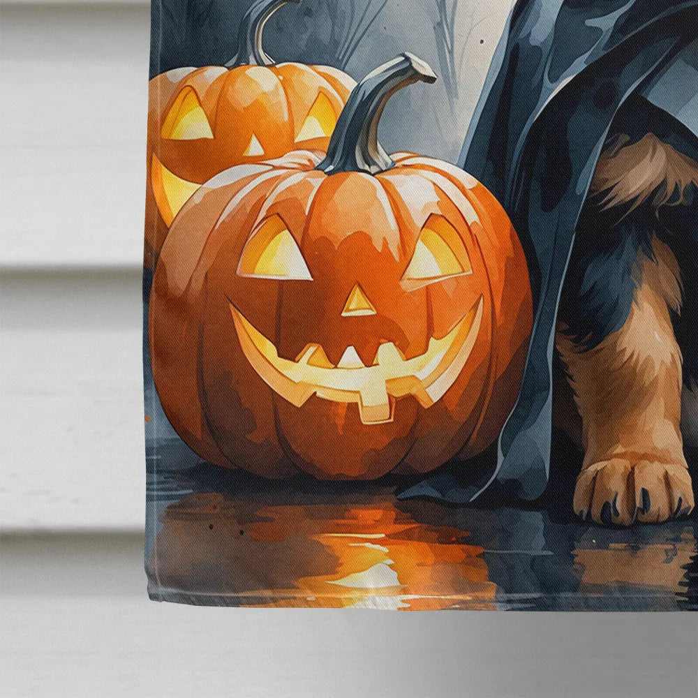 German Shepherd Puppy Maison d'Halloween Drapeau Grand Porc Manches Pole décoratif à l'extérieur