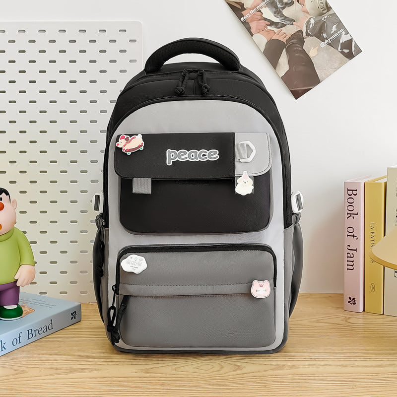 Sac d'école simple et léger de grande capacité pour femmes