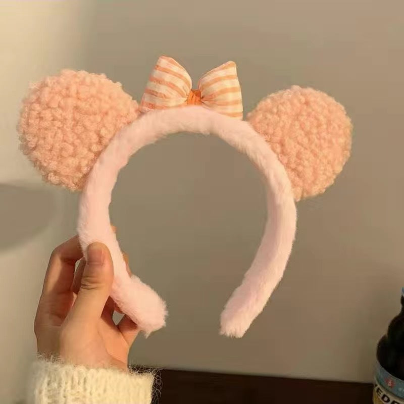 Bandes de cheveux mignons de lavage du visage Tête de dessin animé femelle Bande de cheveux Bande de tête Appliquer
