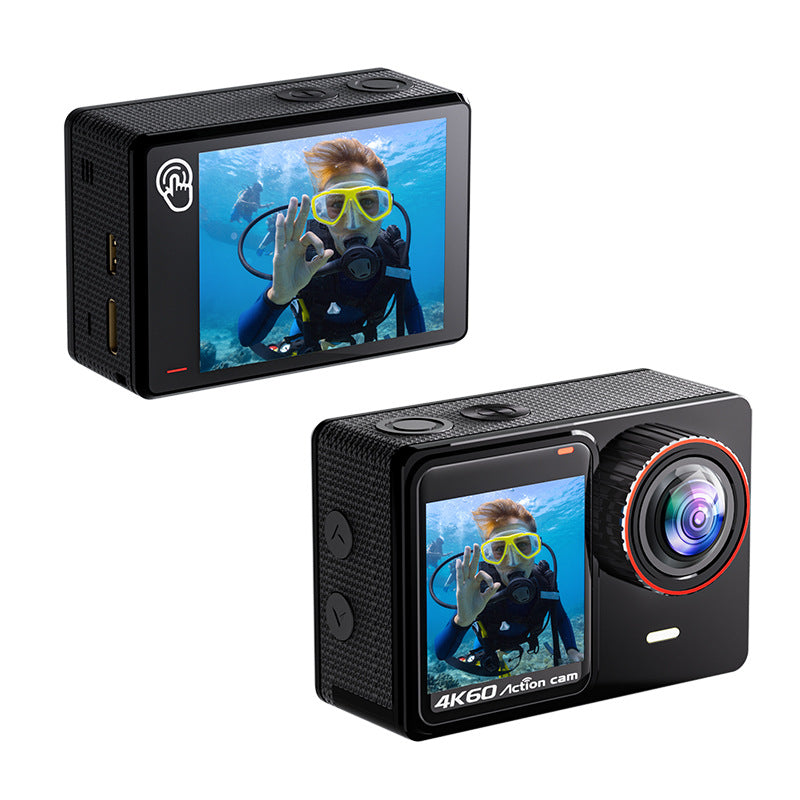 Imperméable 30 M Vrai 4K Caméra d'équitation Anti-shake Large Angle Caméra d'action HD