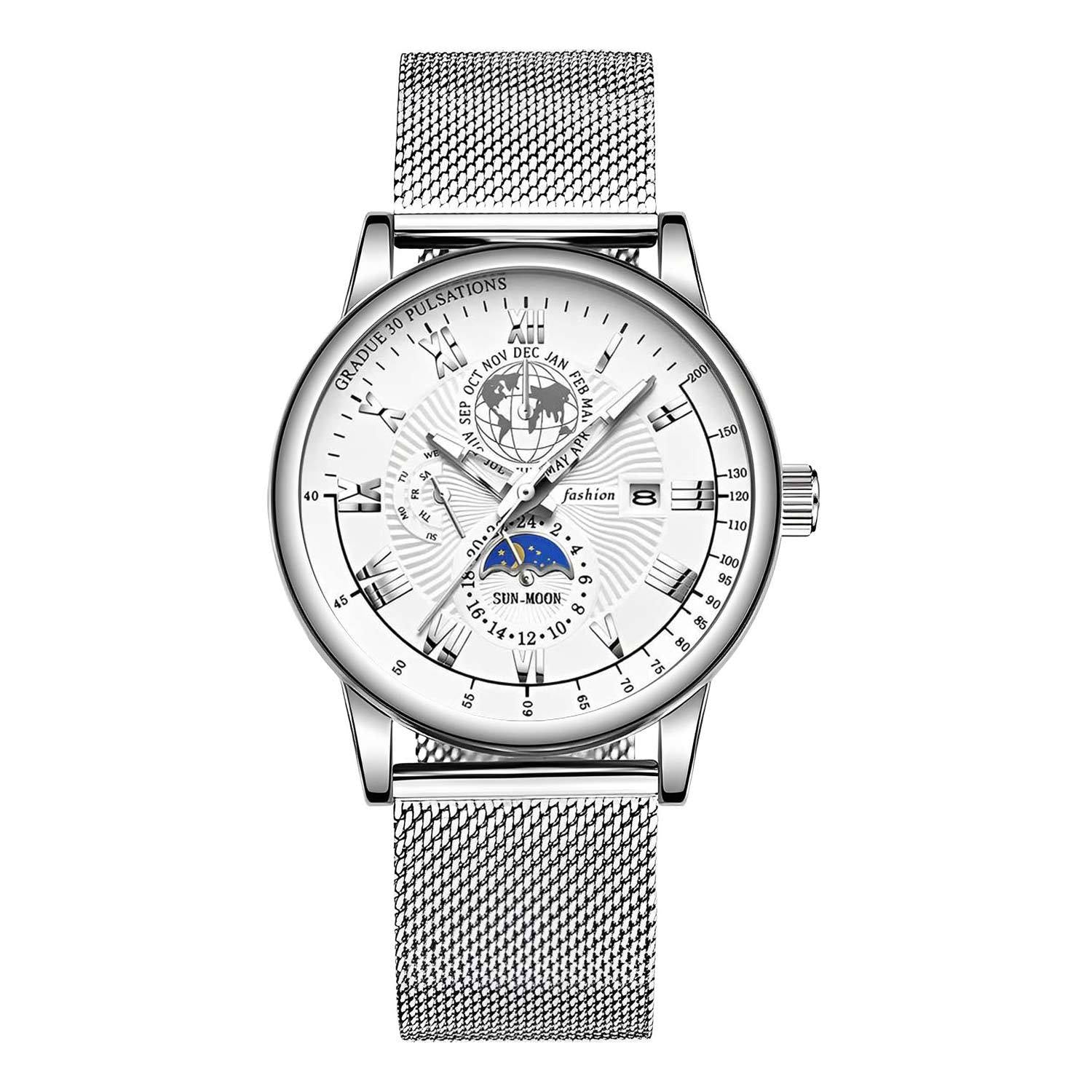 Montres pour hommes Calendrier lumineux non mécanique