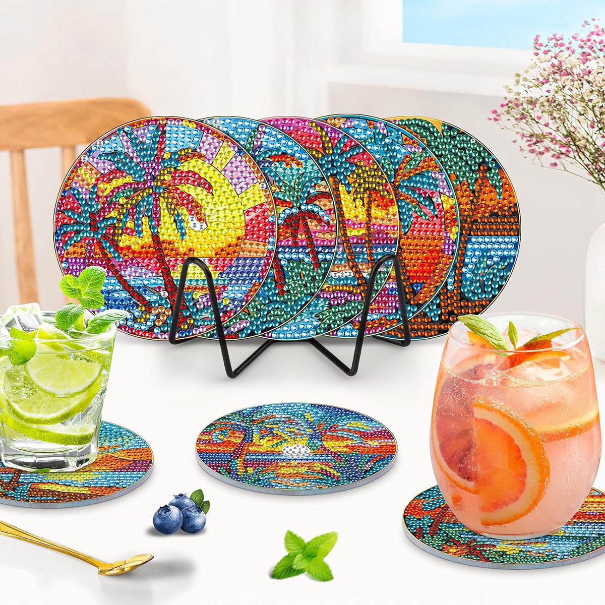 Diamant Art Dessin Coaster avec support