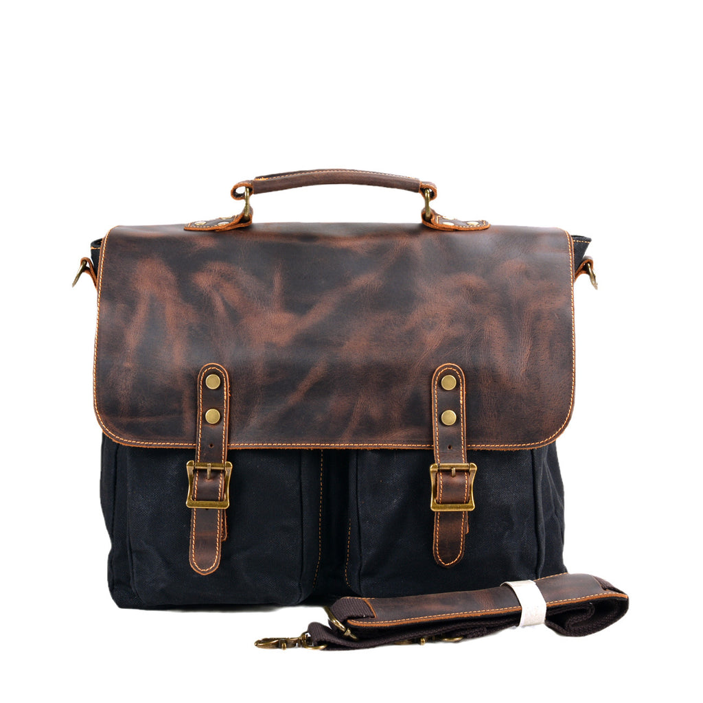 Sac à main imperméable à toile pointure en cuir
