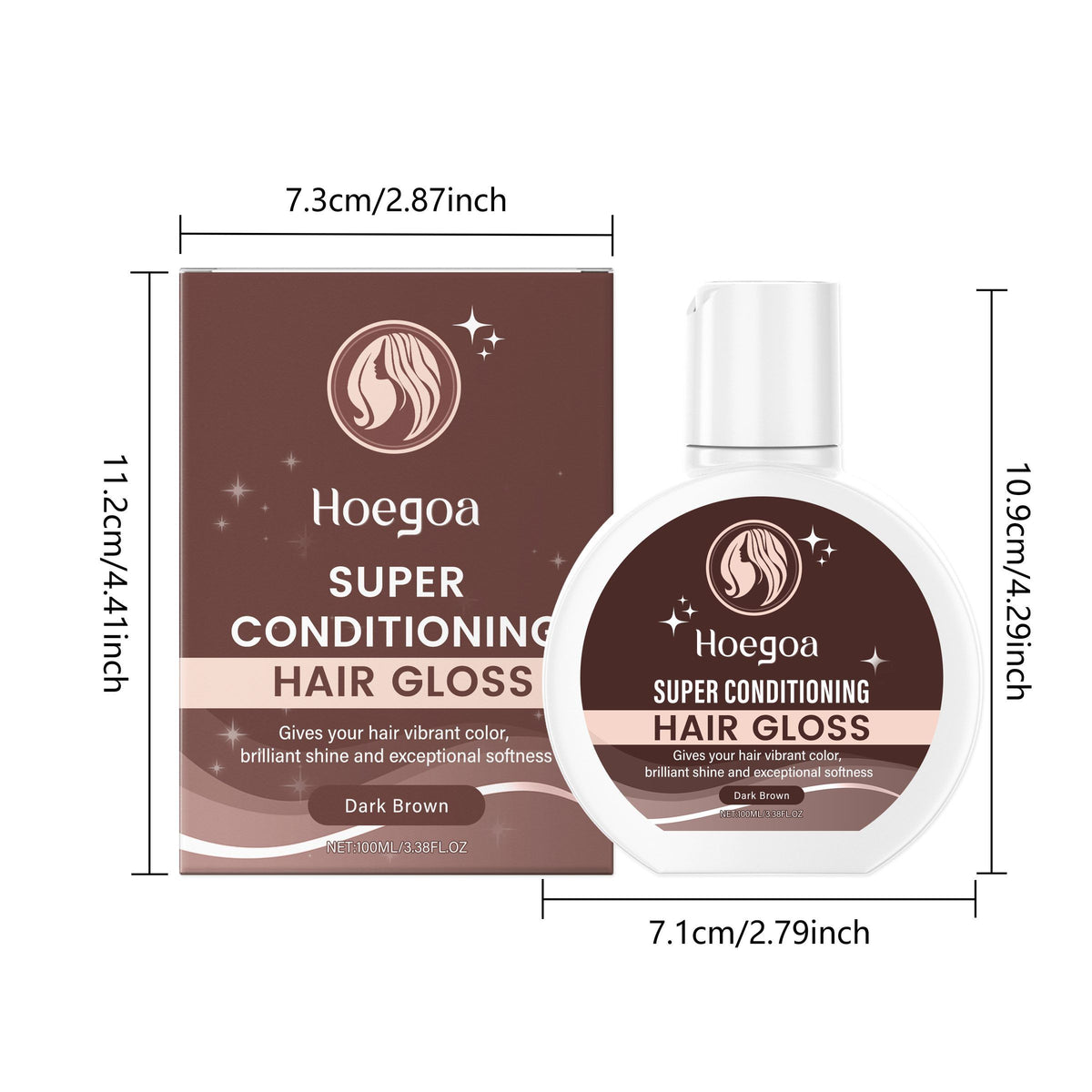 HOEGOA brun foncé conditionneur de couleur de dépôt