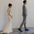 Robe de mariée satinée de style français