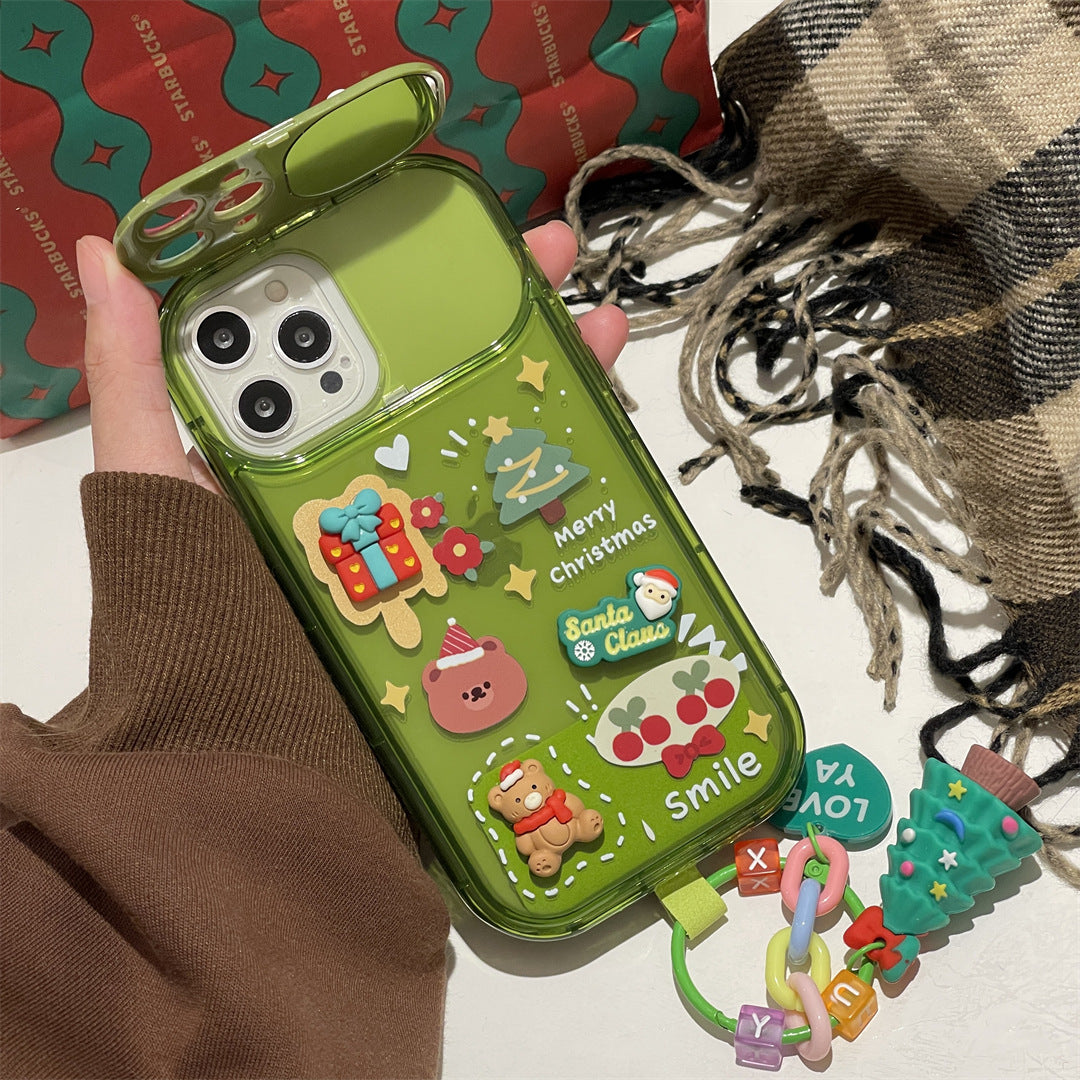 Caricature en trois dimensions Christmas Reindeer Contact Lens Phone Case