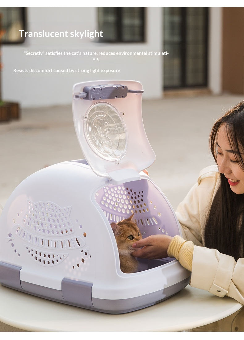 Animaux de compagnie Cat Cage Plastic Portable