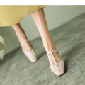 Sandales d'été en T-Strap pour talons carrés vintage