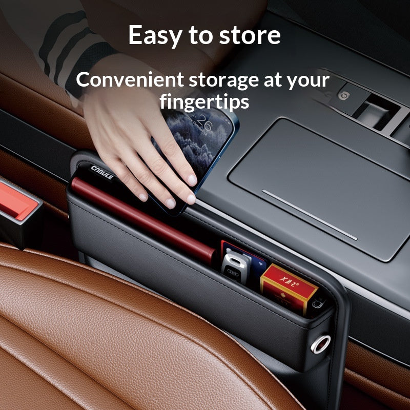 Boîte de rangement pour sièges de voiture à usage domestique portable