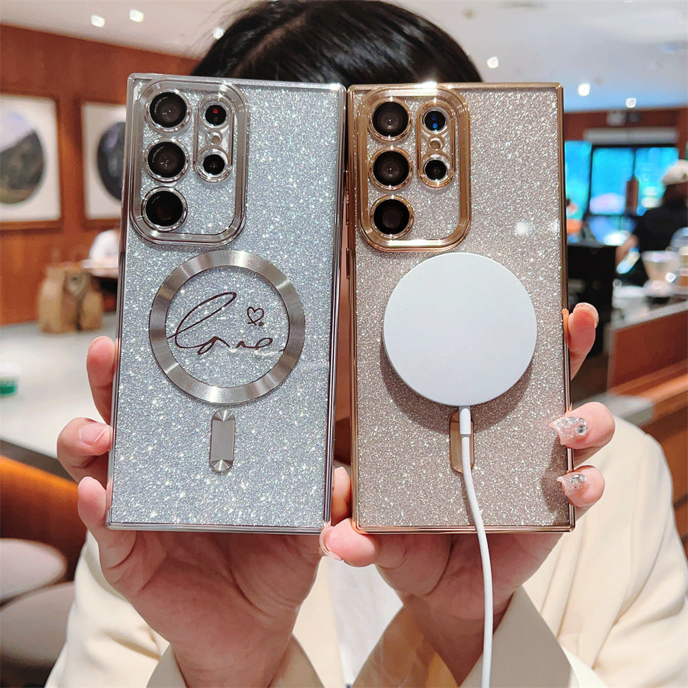 Étui de protection pour téléphone pour l'amour puissant par électroplaquage magnétique