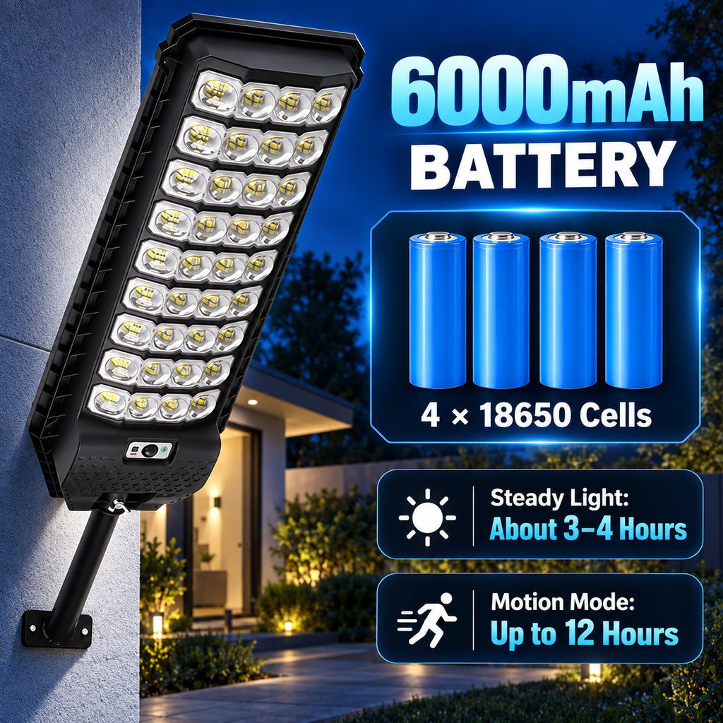 Solar Powered Motion Sensor Outdoor Light W7208 9 Noir pour Garden Yard Street Wall LED